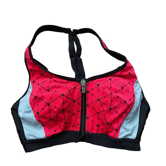 Victoria's Secret Other - VSX Size 32B Sports Bra Victoria’s Secret Front Close Underwire Red Black